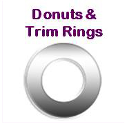 Acrylic MIrrored trim rings and donuts